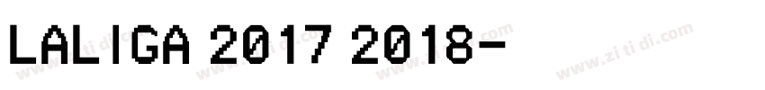 LaLiga 2017 2018字体转换
